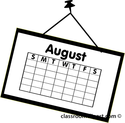 august month clip art