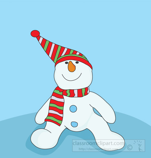 snowman-wearing-red-green-scarf-blue-background-clipart-08R.jpg