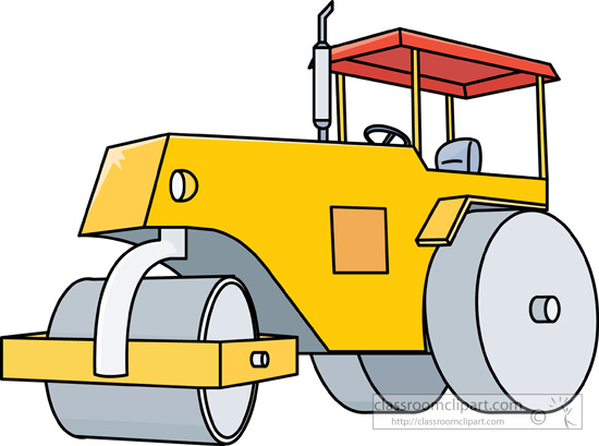 Construction Clipart - construction-equipment-road-roller - Classroom  Clipart