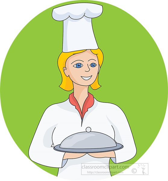 female-chef-wearing-hat-holding-plate-green-background-clipart.jpg