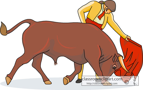 mexican bull fighting clipart images