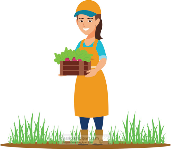 Gardening Clipart Young Girl Holding