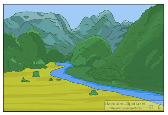 mountain river clipart