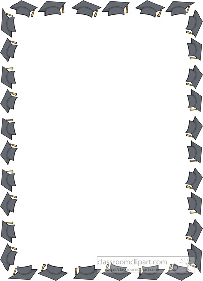 black and white graduation clip art borders