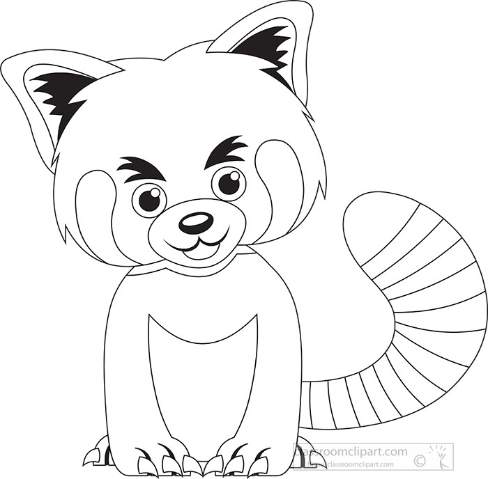cute-small-baby-red-panda-animal-black-white-outline-gray-color.jpg
