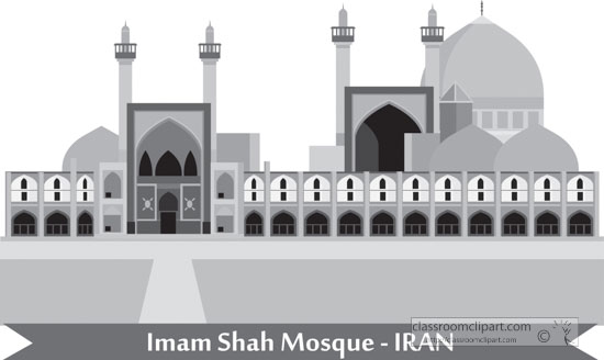 imam-shah-mosque-iran-gray-clipart.jpg