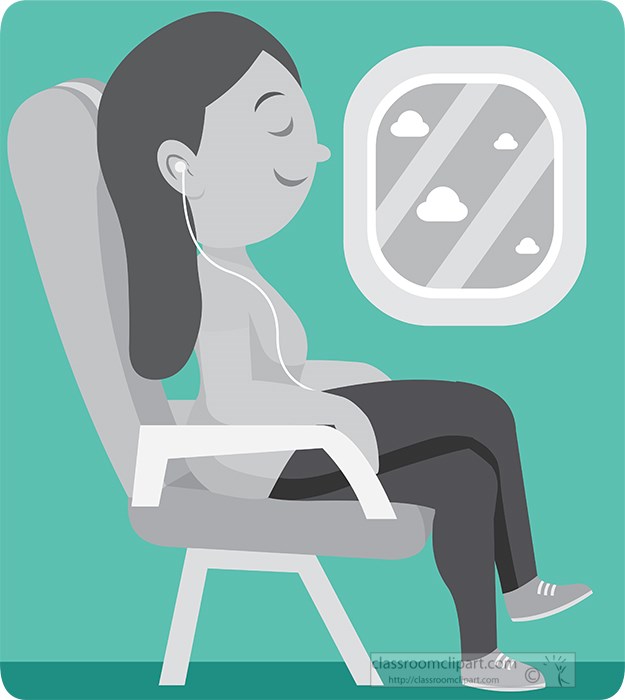lady-on-plane-listening-music-while-travelling-gray-clipart.jpg