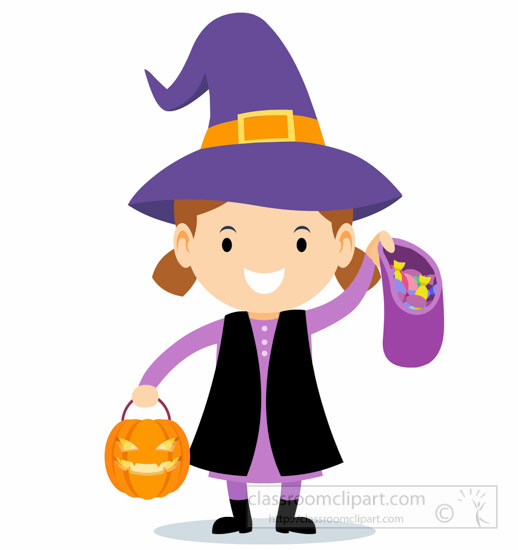 Halloween Clipart - young-girl-wearing-halloween-costume ...