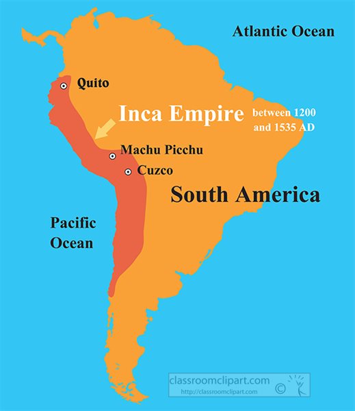 Inca Clipart - inca-civilization-map-clipart - Classroom Clipart