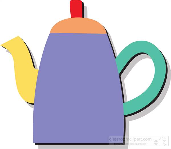 purple tea pot clip art