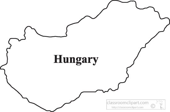 Country Maps Clipart- hungary-outline-map-clipart - Classroom Clipart