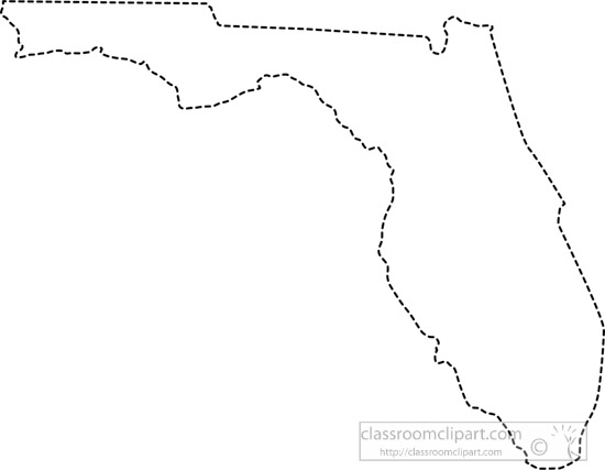Us State Black White Maps Clipart Photo Image Florida State