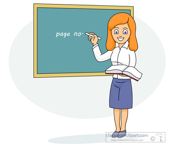 teacher teaching writing clipart