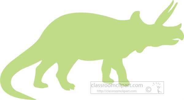 Silhouettes Clipart - dinosaur-green-silhouette-clipart - Classroom Clipart