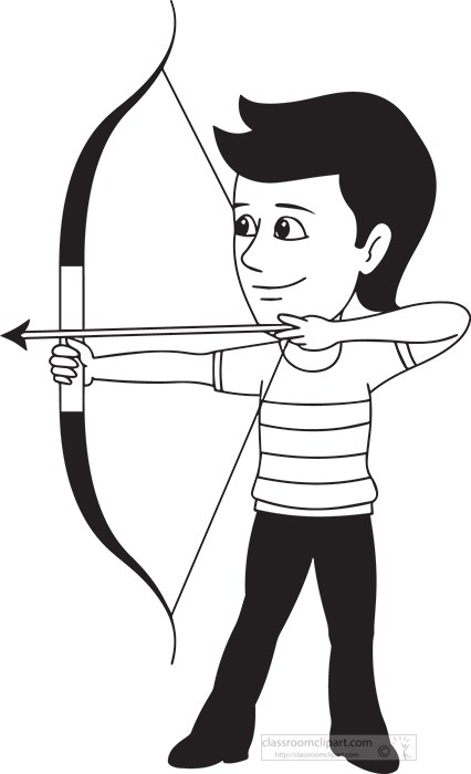 black-white-boy-aiming-with-bow-and-arrow-archery-clipart.jpg