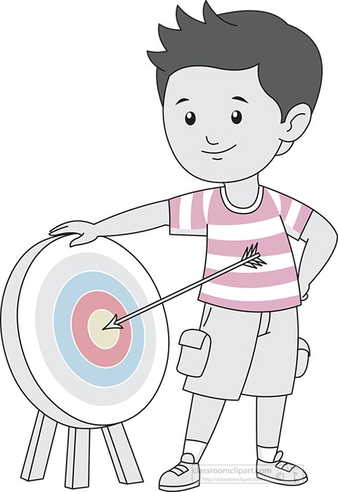 boy-standing-near-target-with-his-perfact-shot-archery-gray-color-clipart.jpg