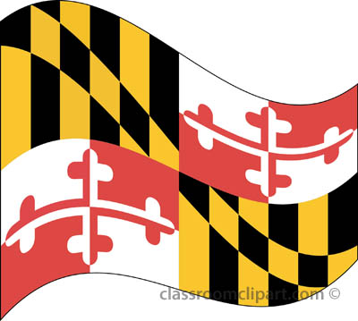 State Flags Clipart - Maryland_flag_waving - Classroom Clipart