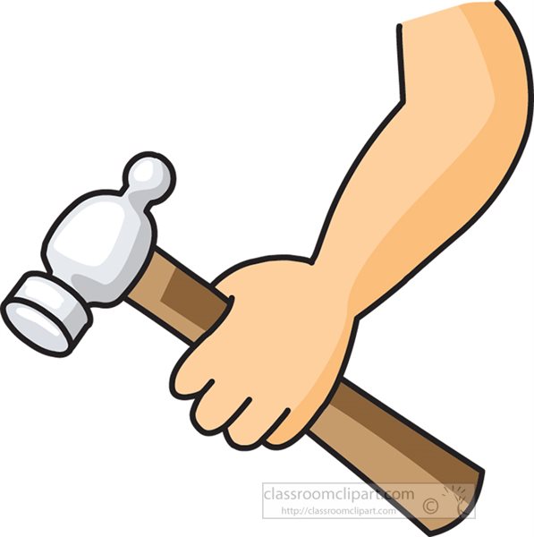 Tools Clipart - hammer-in-a-hand-14 - Classroom Clipart