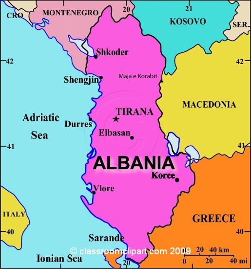 Albania Map 3RA 