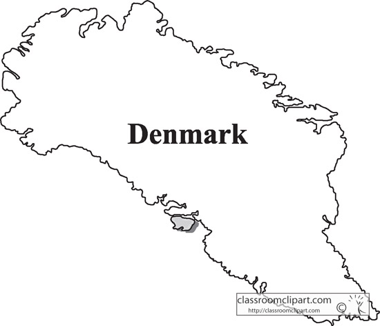 Photos Of Denmark Denmark Outline Map 21 Picture Classroom Clipart   Denmark Outline Map 21 