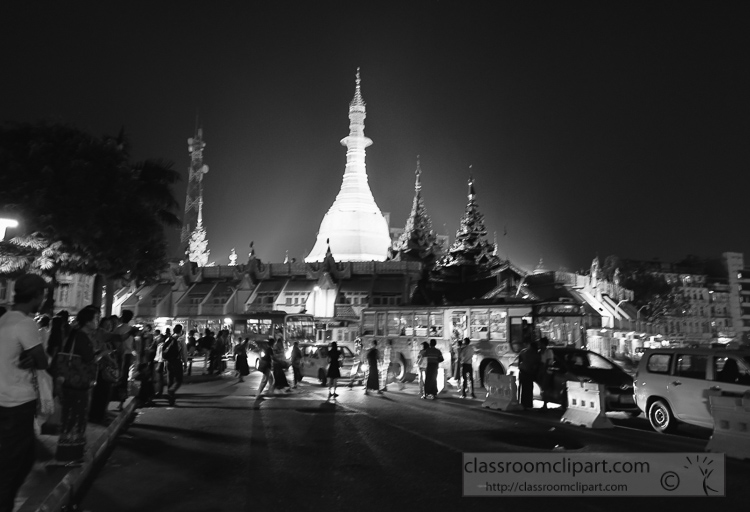 stupa-of-temple-at-night-yangon-in-myanmar-6409BW.jpg
