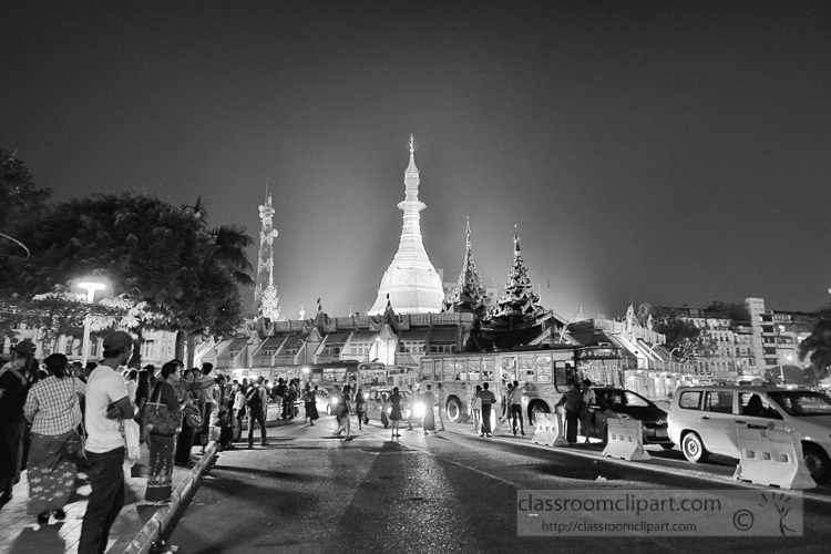 stupa-of-temple-at-night-yangon-in-myanmar-6410BW.jpg