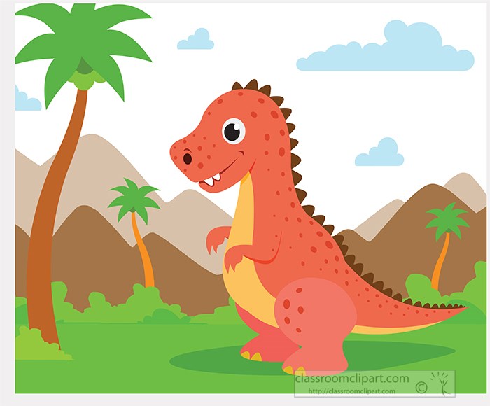 tyrannosaure-dinosoar-staniding-in-meadow-with-mountains-in--background-animal-clipart.jpg