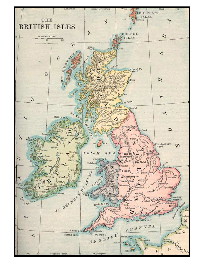 Illustrations : historic-map-of-british-isles : Classroom Clipart