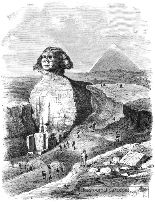 historical-illustration-of-the-sphinx-with-the-pyramid-in-the-backround-egypt-151a.jpg